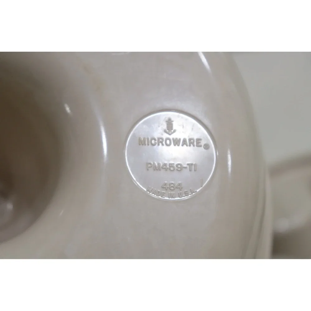 Anchor Hocking MicroWare Ring Cake Pan Muffin Egg Poacher Set Tan PM459-T1 USA